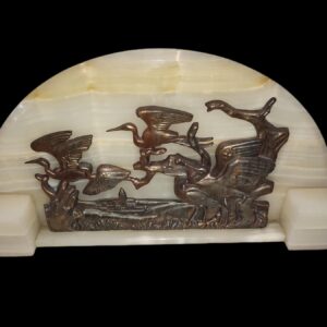 Rare animal-decorated lamp in bas-relief - Art Deco Bas Relief